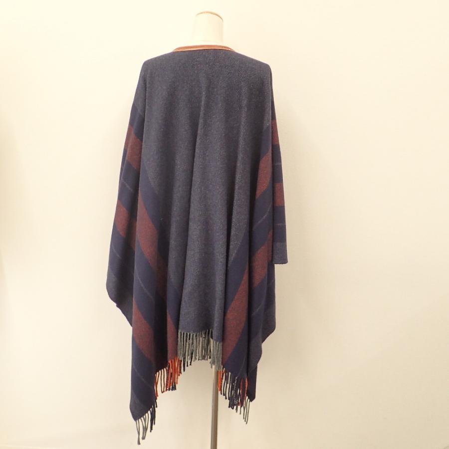 美品★HERMES エルメス ロカバール カシミア混 ウールポンチョ ケープ 美品/ HERMES エルメス 国内正規 ロカバール カシミヤ混ウール レザー