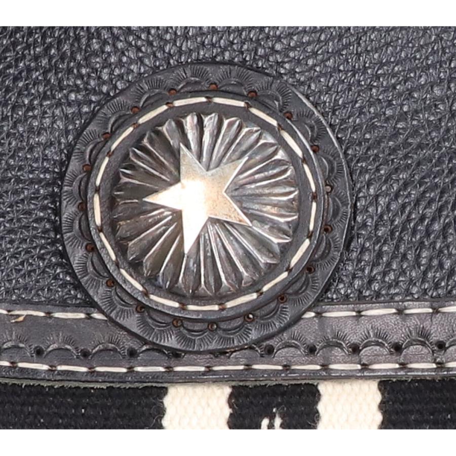 LUCKY JOHN ラッキージョン オルテガ柄ラグ/レザー スターコンチョ