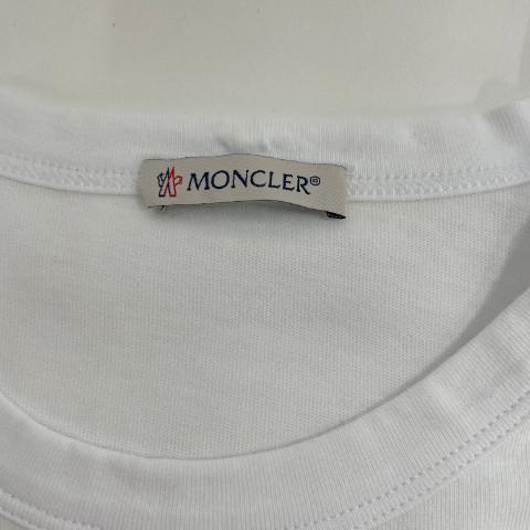 MONCLER モンクレール 20年製 白 ラバーロゴワッペン プリント T MONCLER モンクレール 20年製 白 ラバーロゴワッペン プリント T
