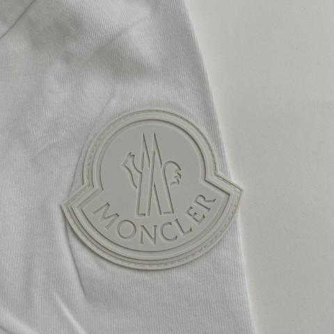 MONCLER モンクレール 20年製 白 ラバーロゴワッペン プリント T MONCLER モンクレール 20年製 白 ラバーロゴワッペン プリント T