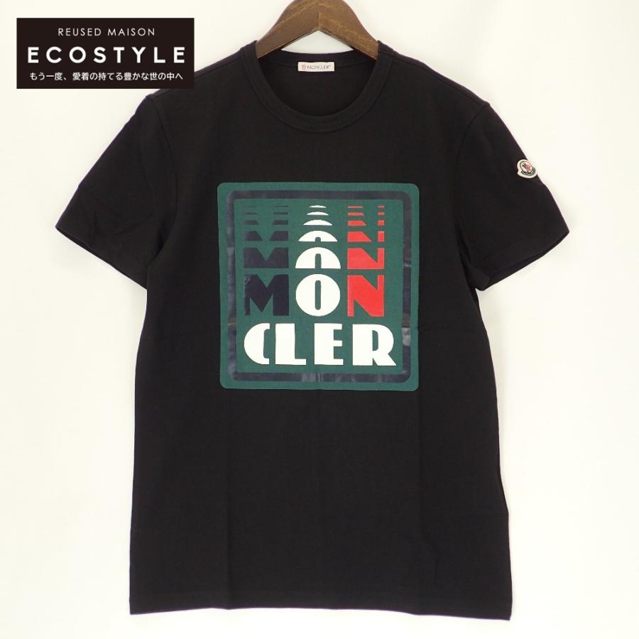 【美品】モンクレール　Tシャツ ブラック　S 美品】モンクレール Tシャツ ブラック S - メルカリ