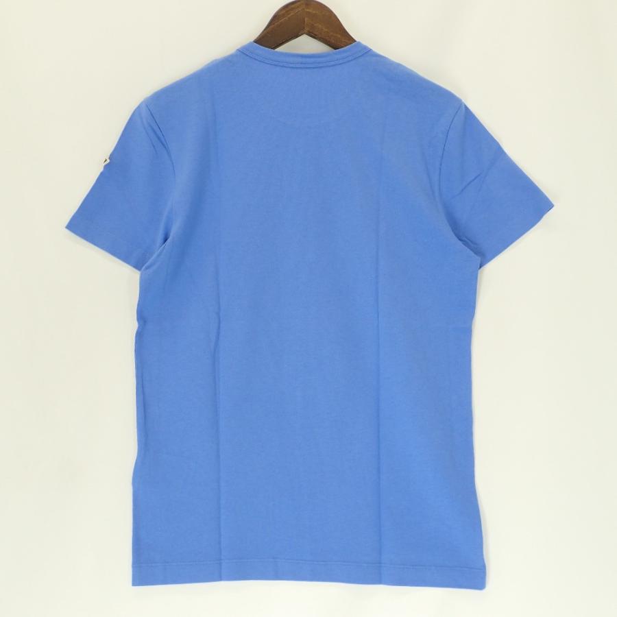 MONCLER ロゴ Tシャツ 青　130cm MONCLER 2023春夏キッズ ロゴ刺しゅう入り 半袖Tシャツ 130