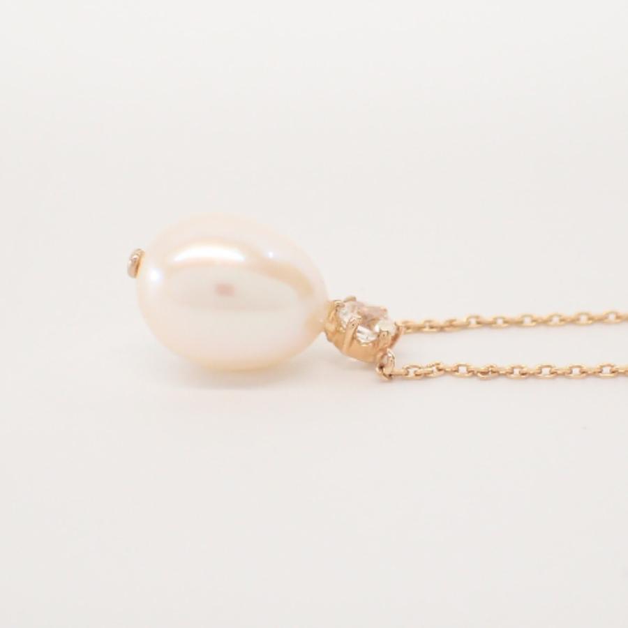 美品 STAR JEWELRY スタージュエリー K10 パール＆ダイヤモンド