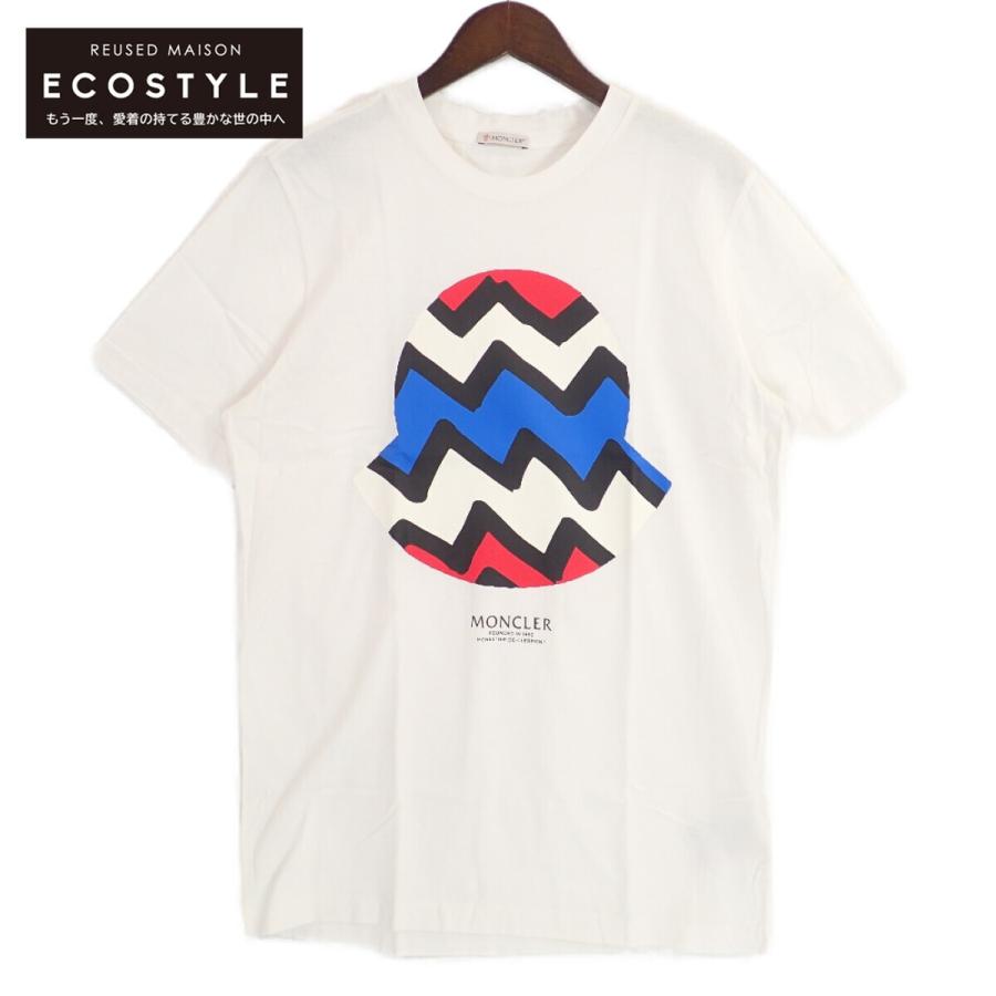 MONCLER ロゴプリント Tシャツ ホワイト MONCLER（モンクレール） 21年製 白 ロゴプリント Tシャツ ホワイト XS