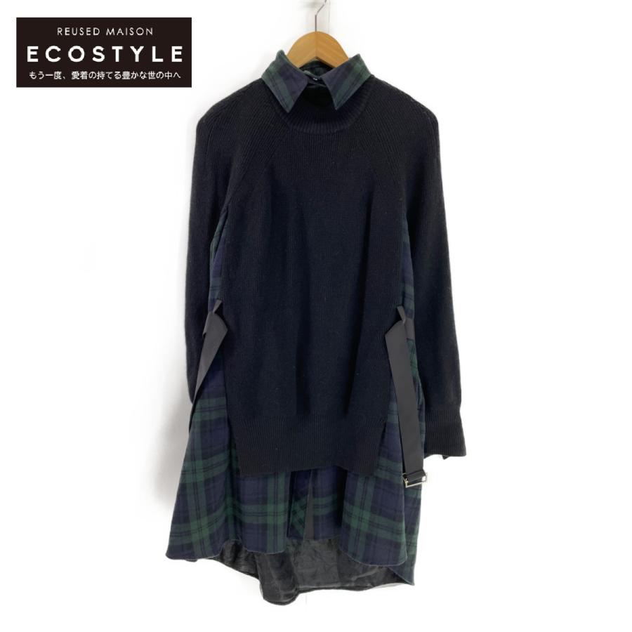 Sacaiコレクションニットドッキングワンピース