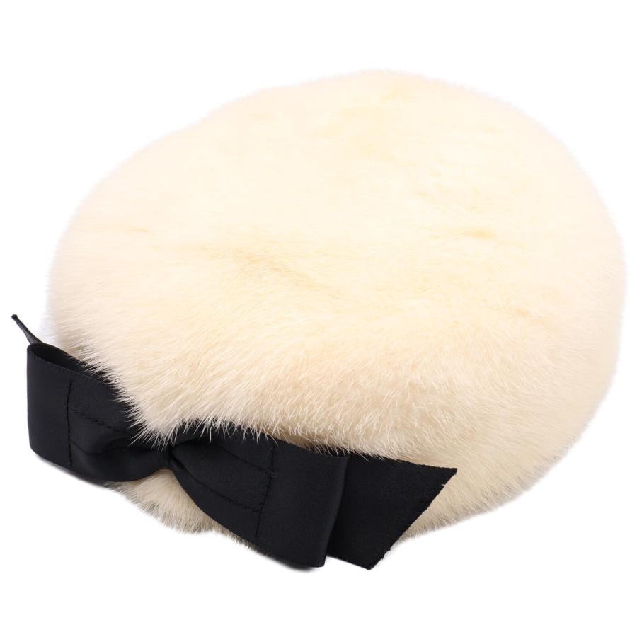 【極美品】CHANEL シャネル ラパン ハット CCロゴ バイカラー CHANEL（シャネル） 03A 22455 01513 ミンク リボン カクテルハット
