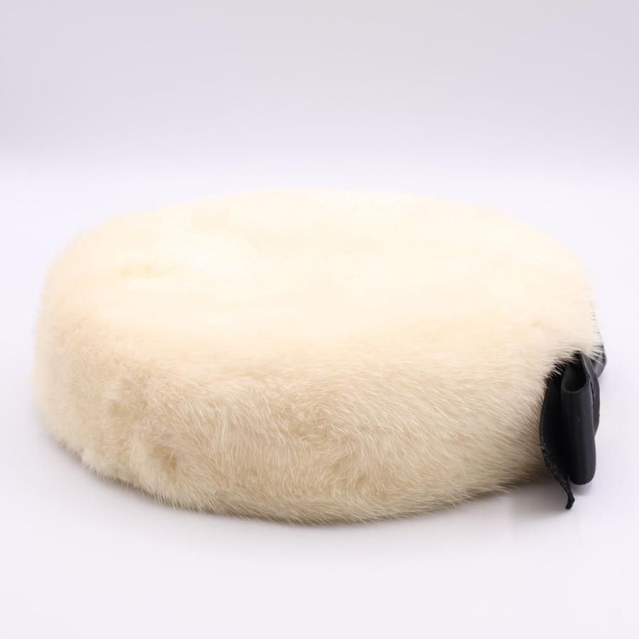 【極美品】CHANEL シャネル ラパン ハット CCロゴ バイカラー CHANEL（シャネル） 03A 22455 01513 ミンク リボン カクテルハット