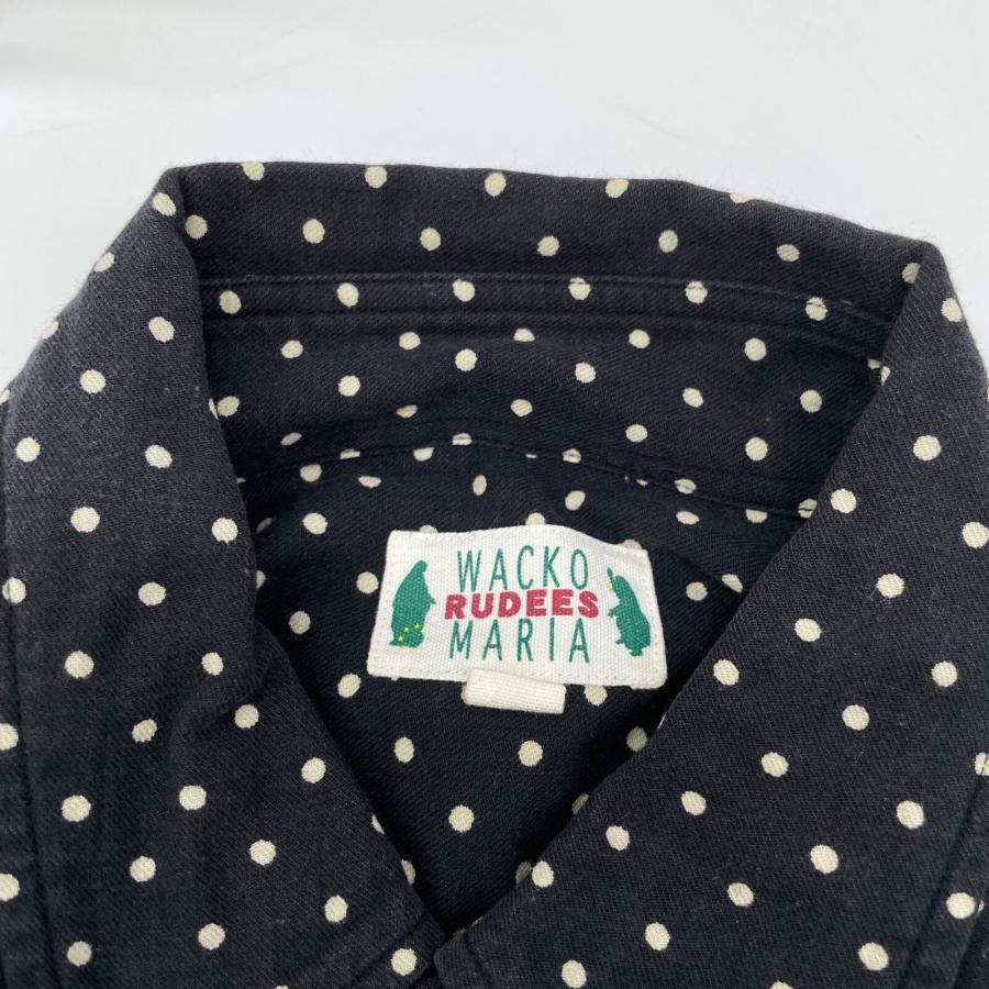 WACKO MARIA ワコマリア ブラック ドット柄シャツ S トップス コットン 
