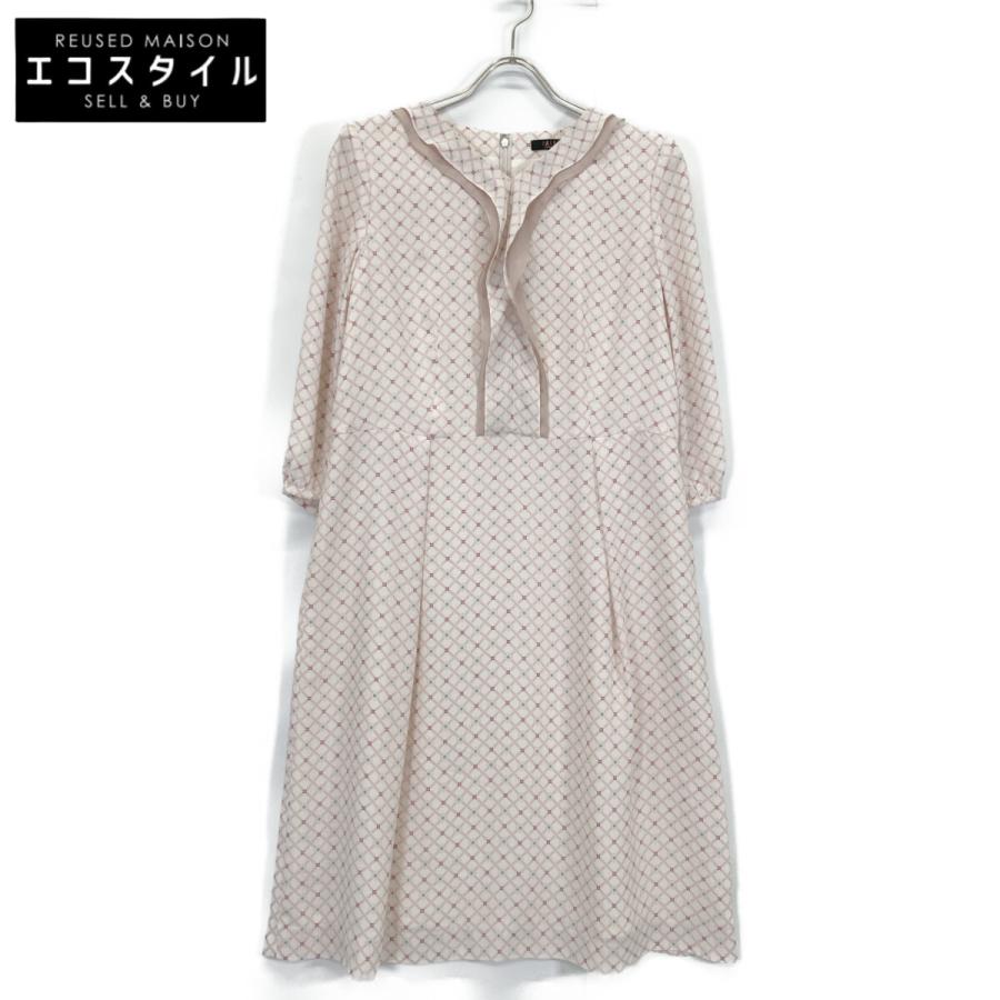 DAKS ダックス ピンク 11-201370 総柄ワンピース 42 ワンピース 