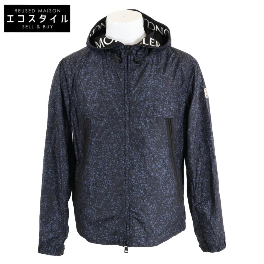 美品/国内正規 MONCLER モンクレール SIAGNE 総柄 内側ロゴ刺繍ライン 