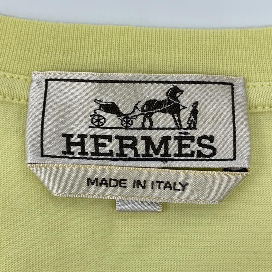 HERMES エルメス イエロー Hello Mr Farrier ロボット Tシャツ S エルメスTシャツHERMES Tシャツ HELLO Mr.farrier 白