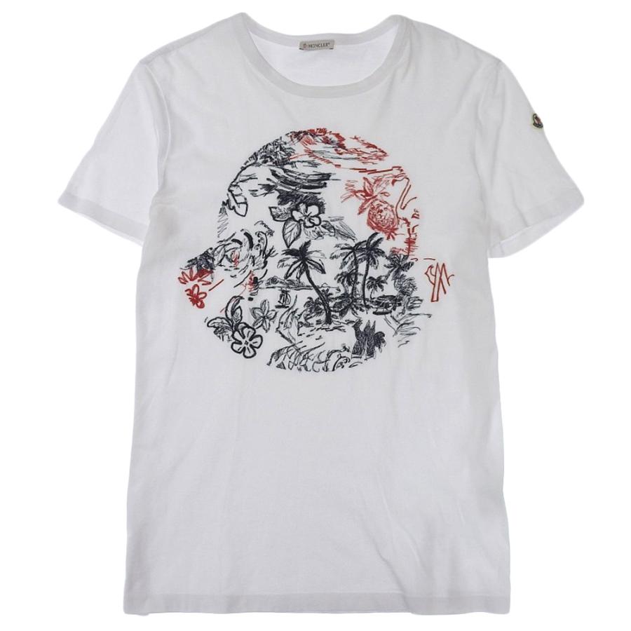 【MONCLER】パームツリー Tシャツ サイズ14a MONCLER（モンクレール） コットン パームツリー刺繍 Tシャツ メンズ