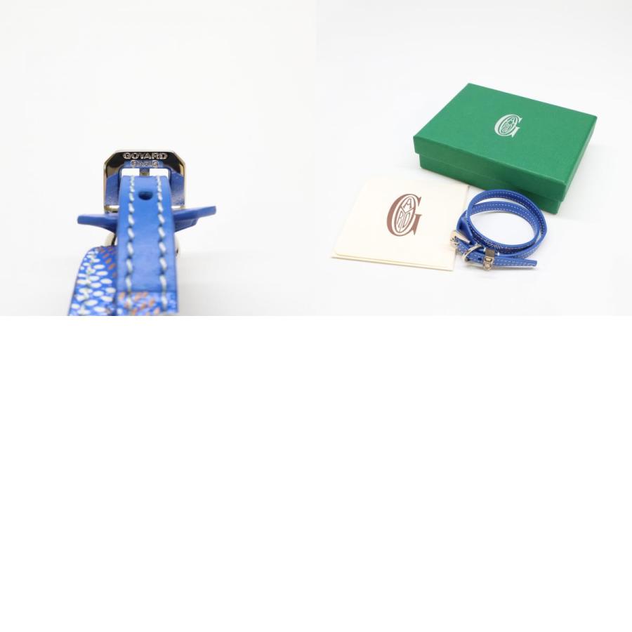 GOYARD（ゴヤール） /美品 レザー エドモン ブレスレッド ブルー 箱