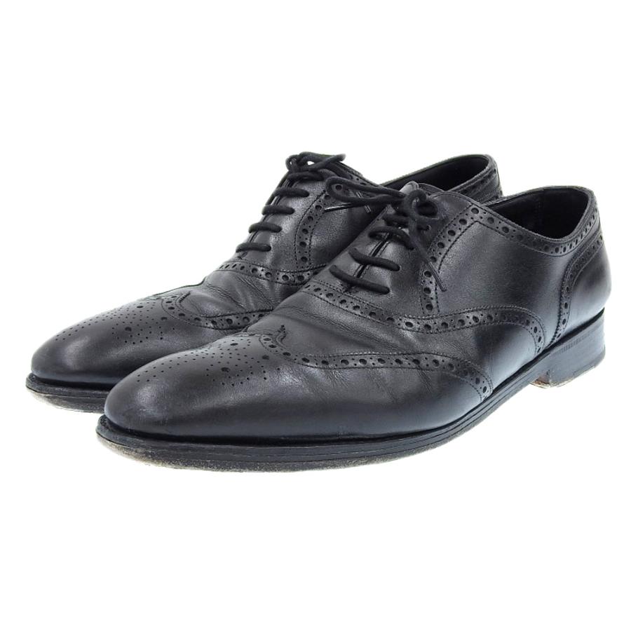 ジョンロブ ウイングチップ ドレス シューズ ブラック 6E JOHN LOBB 美品△JOHN LOBB ジョンロブ HENFORD ヘンフォード 7000ラスト