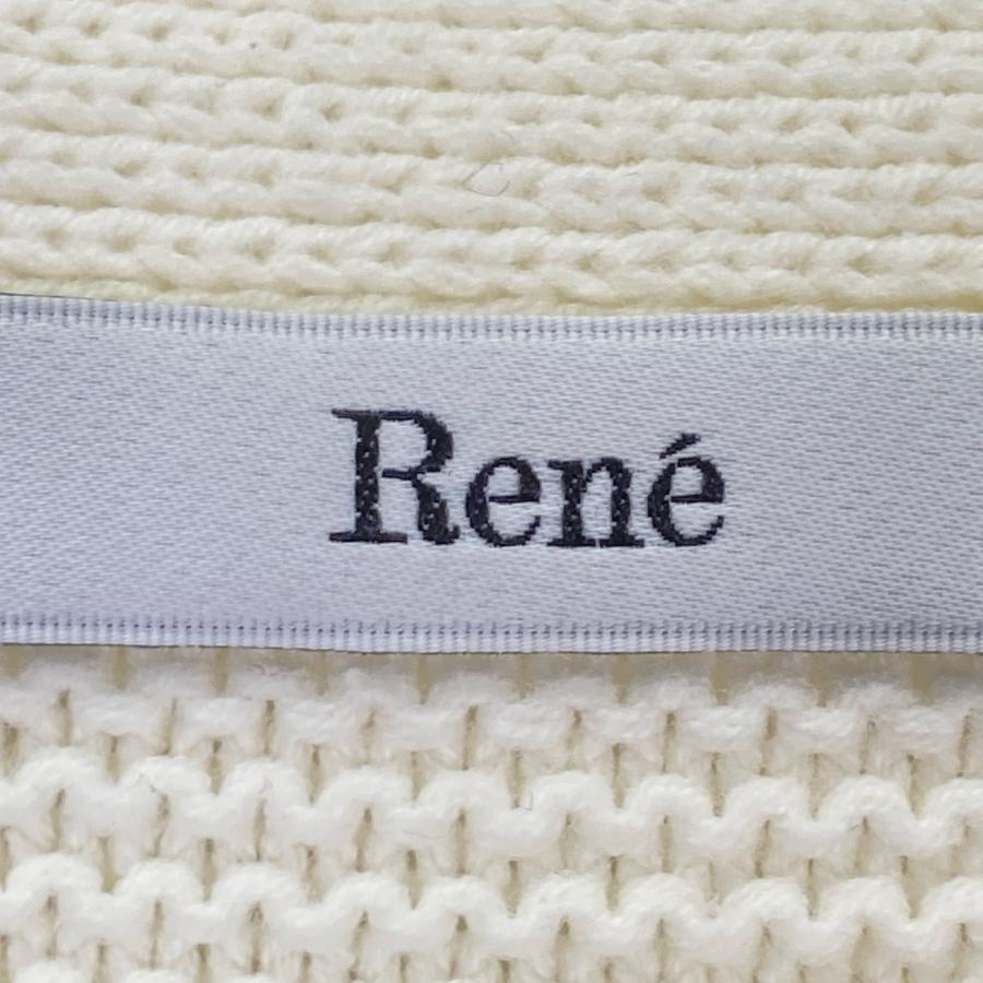 Rene ルネ ホワイト コットン混 6312190 リボン付き ボレロ 34