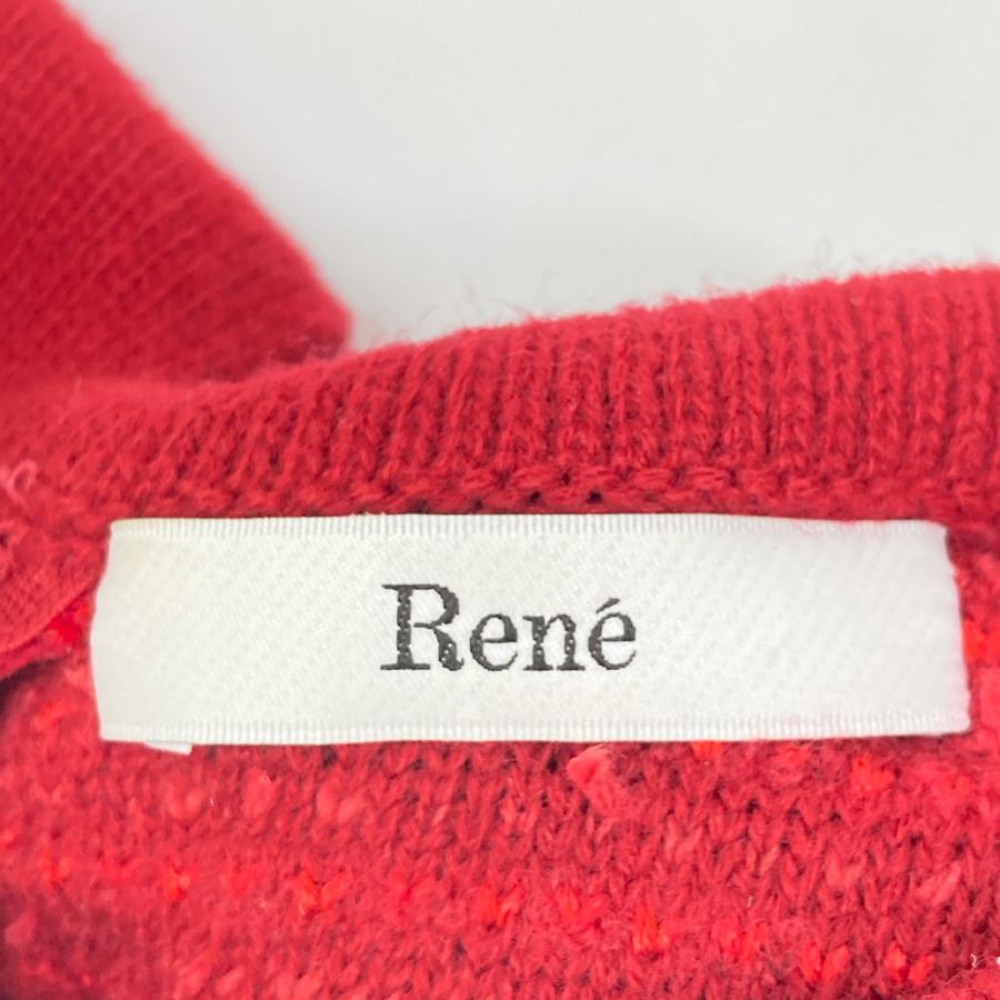 Rene ルネ レッド ウールレーヨン混 6142270 ノースリーブ ニット