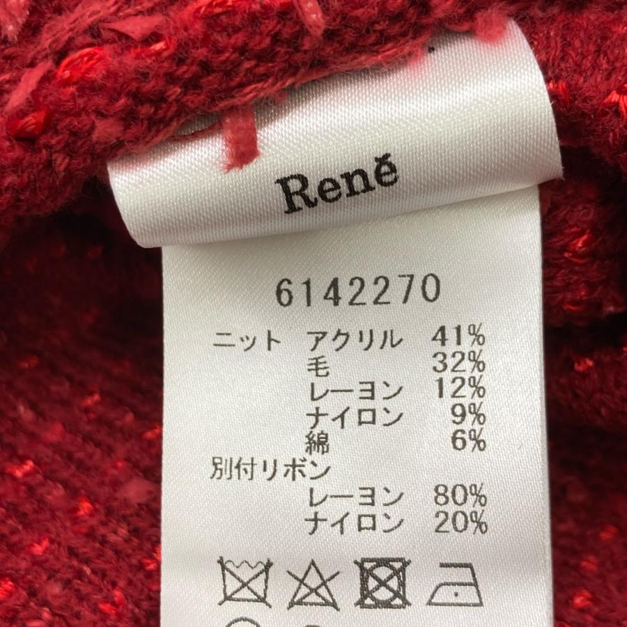 Rene ルネ レッド ウールレーヨン混 6142270 ノースリーブ ニット