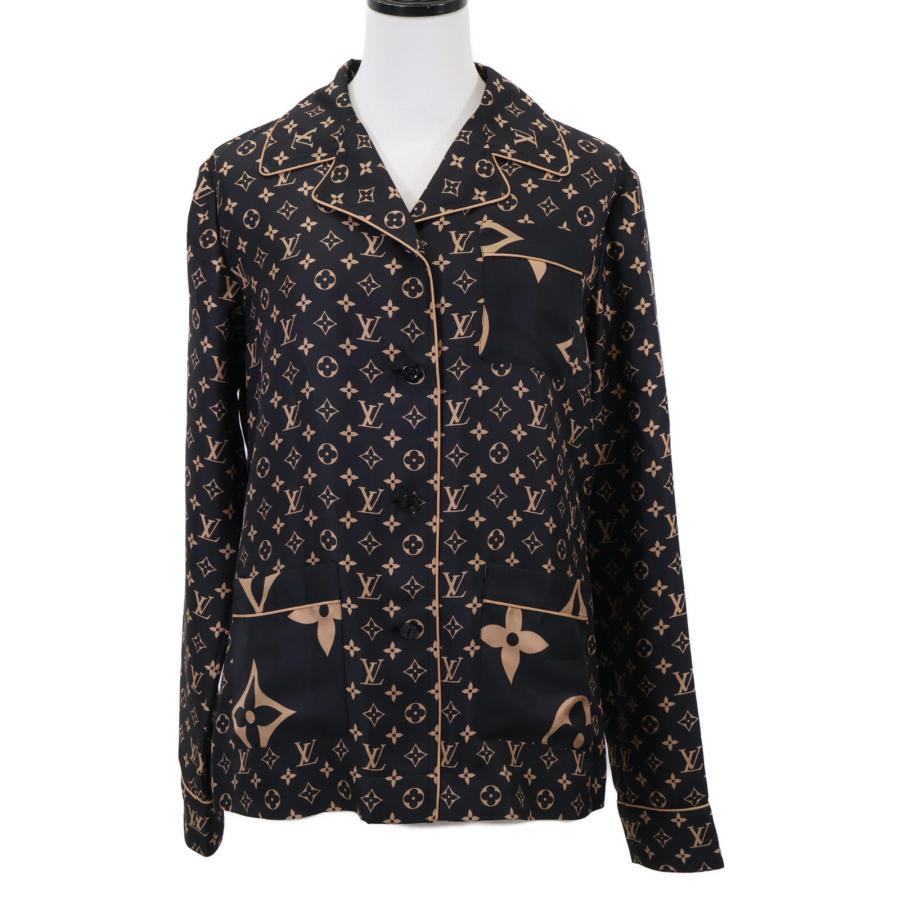 LOUIS VUITTON ルイヴィトンシルクシャツブラウス34