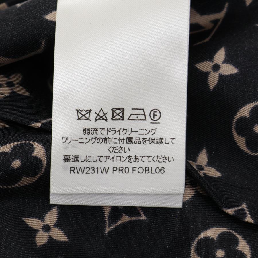 ⭐︎美品⭐︎ 現行　LOUIS VUITTON シルク100% モノグラム ルイ・ヴィトン LOUIS VUITTON モノグラム柄シルクトップス