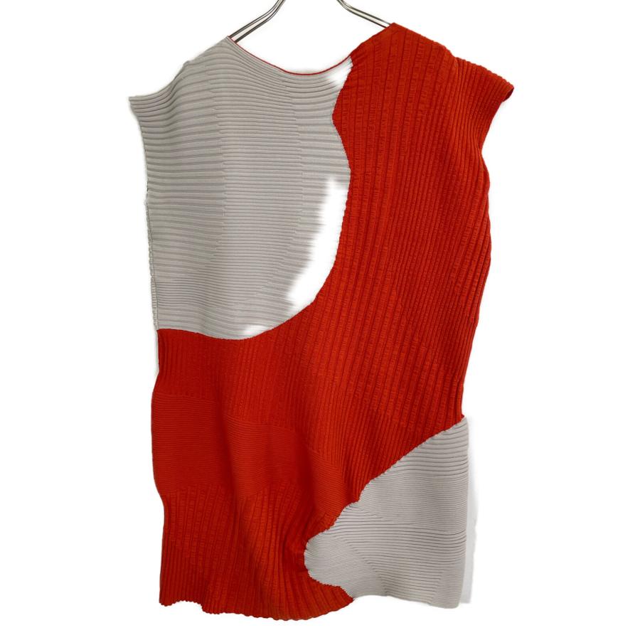 ISSEY MIYAKE イッセイミヤケ オレンジ×グレー IM23KH253 ウール混