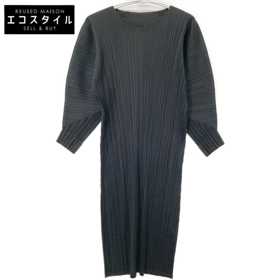 PLEATS PLEASE プリーツプリーズ ブラック PP21-JH116 長袖 ワンピース