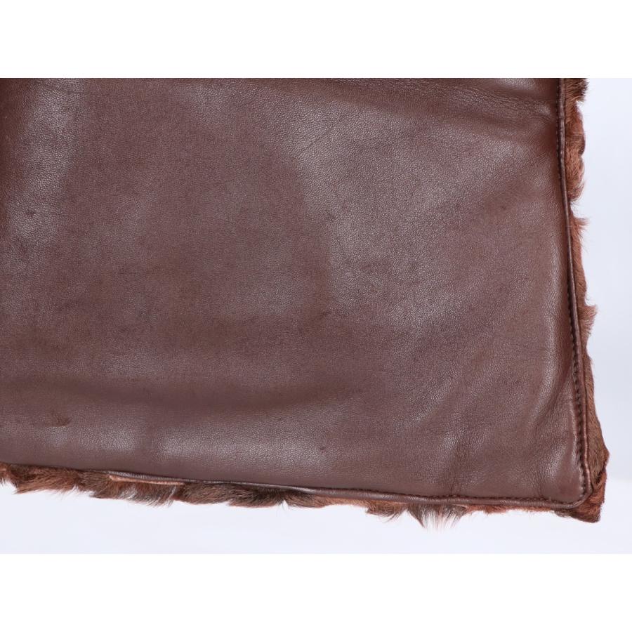 LOEWE（ロエベ） ファーxレザー トートバッグ ブラウン レディース