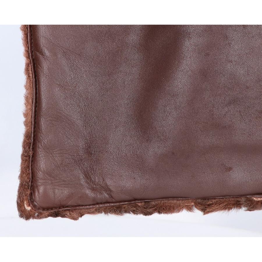 LOEWE（ロエベ） ファーxレザー トートバッグ ブラウン レディース