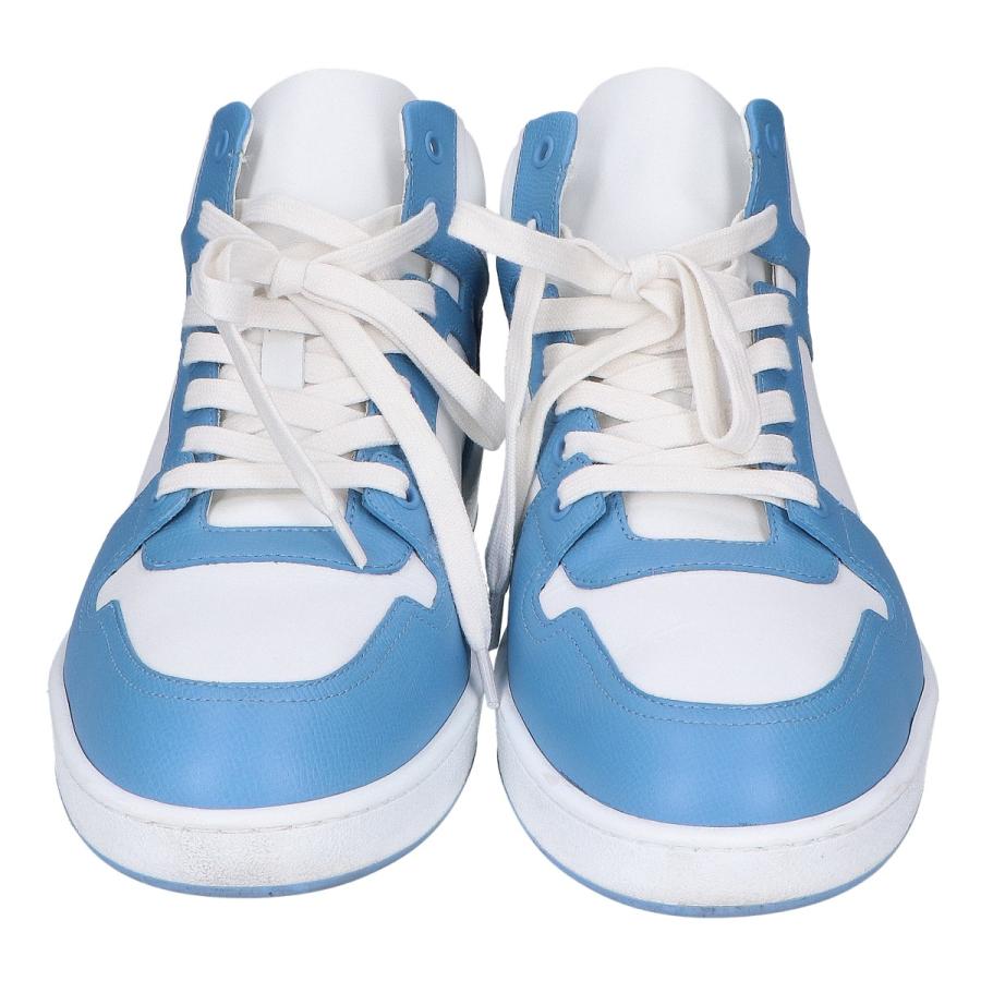 （新品・未使用品）エルメス HERMES インジェット ハイカット スニーカー シューズ 靴 #41 26cm スムースレザー ホワイト ライトブルー 241912Z 箱付 美品 HERMES エルメス 241912Z インジェクト ハイカット スニーカー