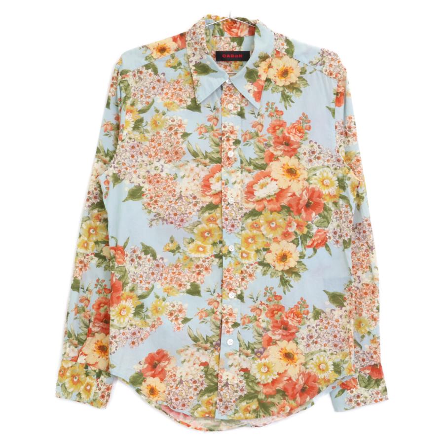 美品/ CABaN キャバン フラワープリント 長袖シャツ/ トップス S  