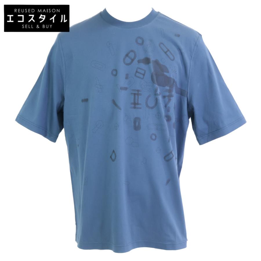 新品同様/国内正規 HERMES エルメス FRAGMENTS EQUESTRES 半袖Tシャツ 