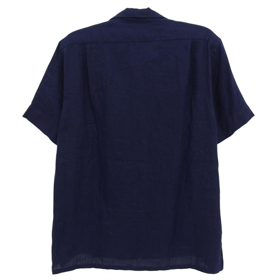 新品未使用品　ラルフローレン　リネン　開襟半袖リネン　シャツ　ネイビー　M POLO RALPH LAUREN（ポロ・ラルフローレン） 美品 ポロ ラルフローレン
