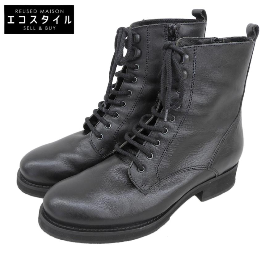 【FABIO RUSCONI】 レースアップレザーブーツ 39 FABIO RUSCONI（ファビオルスコーニ） レースアップブーツ シューズ