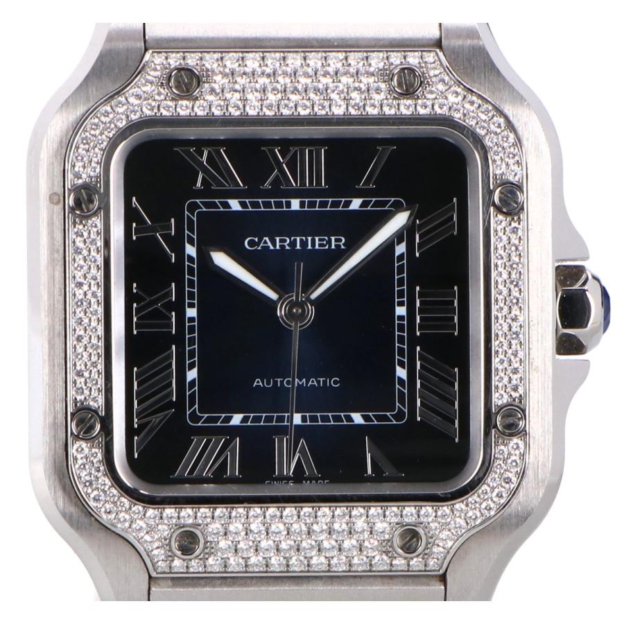 【美品】Cartier サントス ドゥ カルティエ サングラス　リムレス Cartier（カルティエ） 美品 W4SA0006 サントス ドゥ MM ダイヤモンド