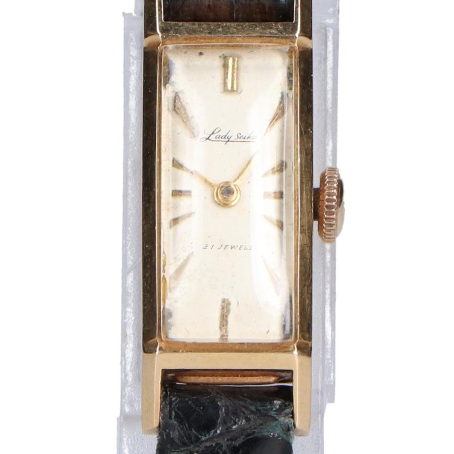 K18 刻印　LADY SEIKO レディセイコー　ヴィンテージ　時計 SEIKO（セイコー） Lady SEIKO アンティーク K18 21石 裏蓋鶴 手巻き