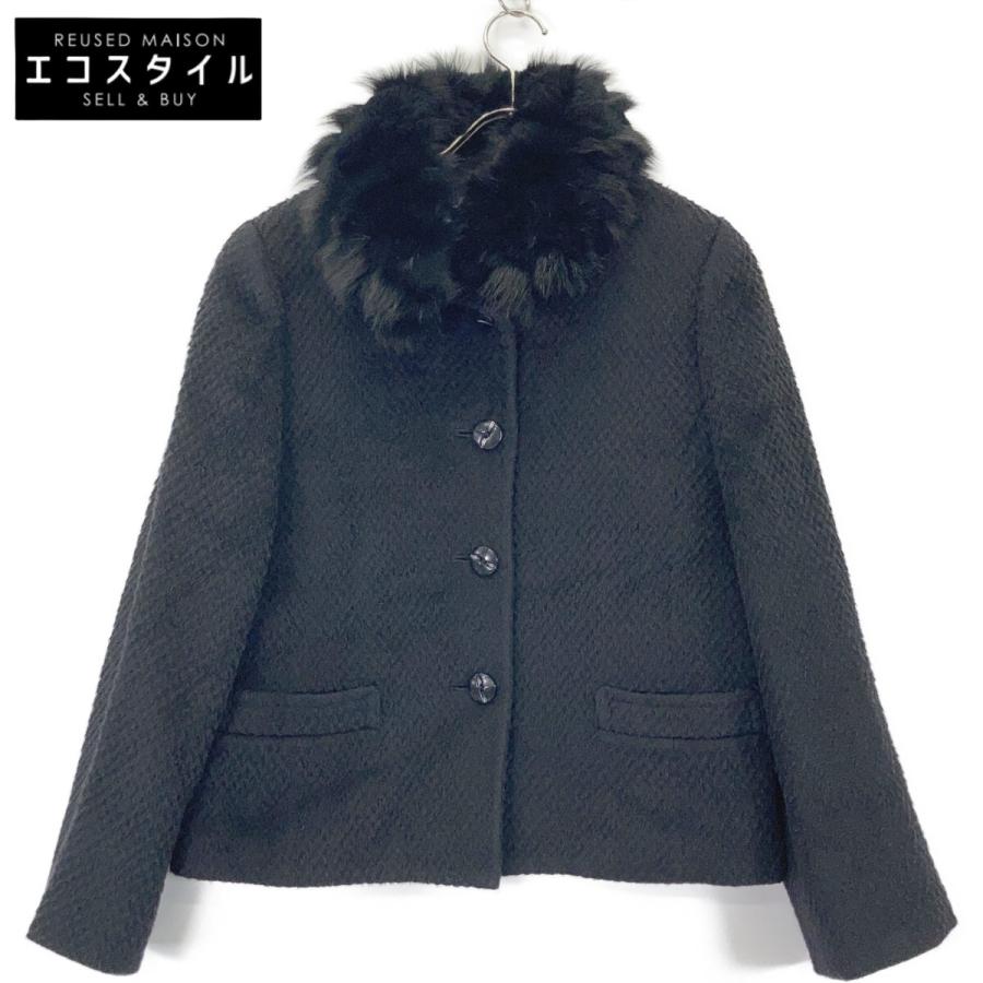 美品/ jun ashida ジュンアシダ SC8310 フォックスファー付 ラマウール  