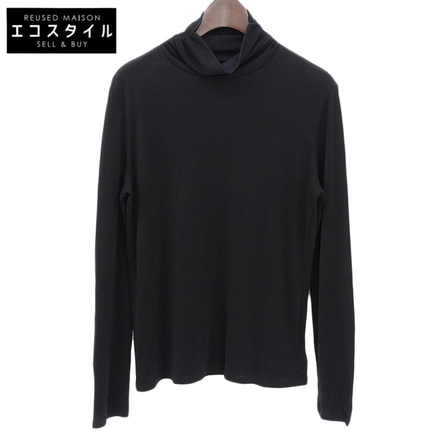 LANVIN ランバン  美品 シルク タートルネック カットソー トップス レディース ブラック 38 2919701 38 LANVIN（ランバン） 美品 シルク タートルネック カットソー トップス