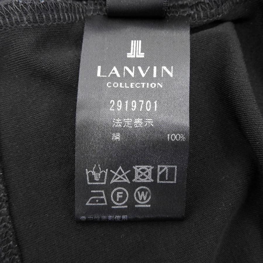 LANVIN ランバン  美品 シルク タートルネック カットソー トップス レディース ブラック 38 2919701 38 LANVIN（ランバン） 美品 シルク タートルネック カットソー トップス
