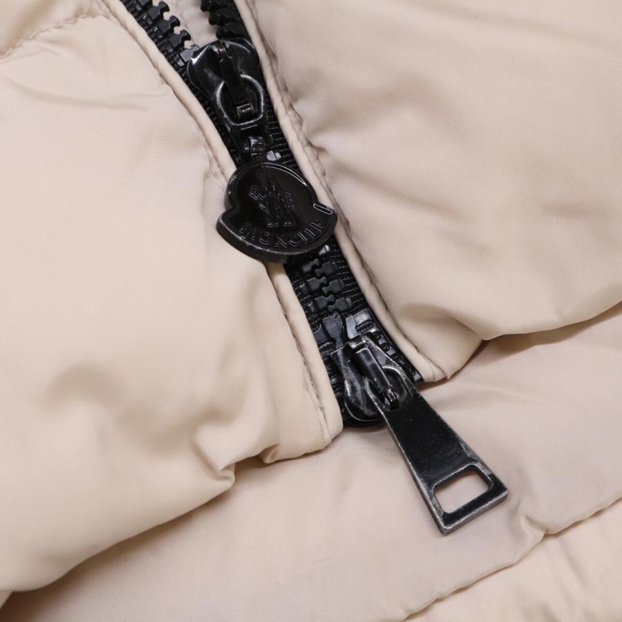 MONCLER モンクレール A20934982025 GENEVRIETTE ベルト/ファー付 フーディダウン コート 00 ベージュ レディースの画像
