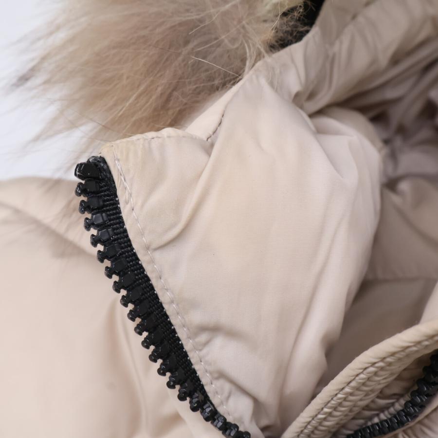 MONCLER モンクレール A20934982025 GENEVRIETTE ベルト/ファー付 フーディダウン コート 00 ベージュ レディースの画像