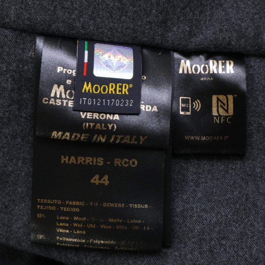 新品同様/国内正規 MOORER ムーレー HARRIS ダウン前立て付 チェスター