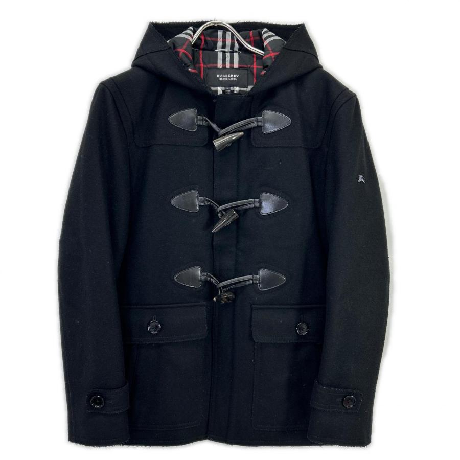 バーバリー　黒 ダッフルコート ウール100% サイズ160 美品 BURBERRY BLACK LABEL（バーバリーブラックレーベル） ブラック BMP76