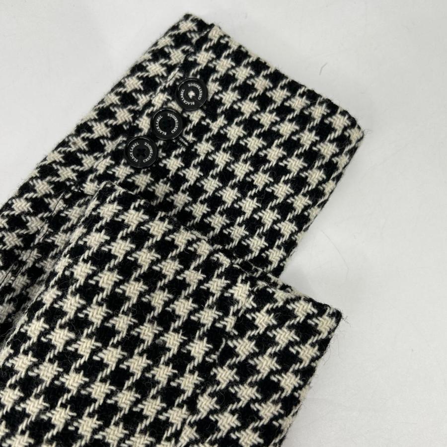 BLACK LABEL CRESTBRIDGE ホワイト×ブラック 51F22-221-04 千鳥格子柄
