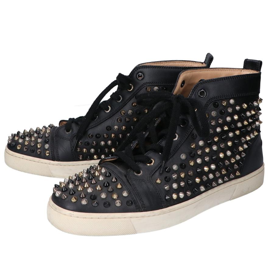 Christian Louboutin ハイカットスニーカー 43 Christian Louboutin（クリスチャンルブタン） ブラック ルイスパイク