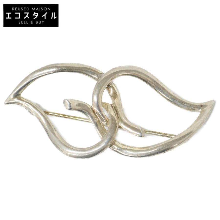 【美品】Tiffany&Co. ダブルリーフ ブローチ スターリング 925 TIFFANY&Co.（ティファニー） SV925 ダブルリーフ ブローチ シルバー
