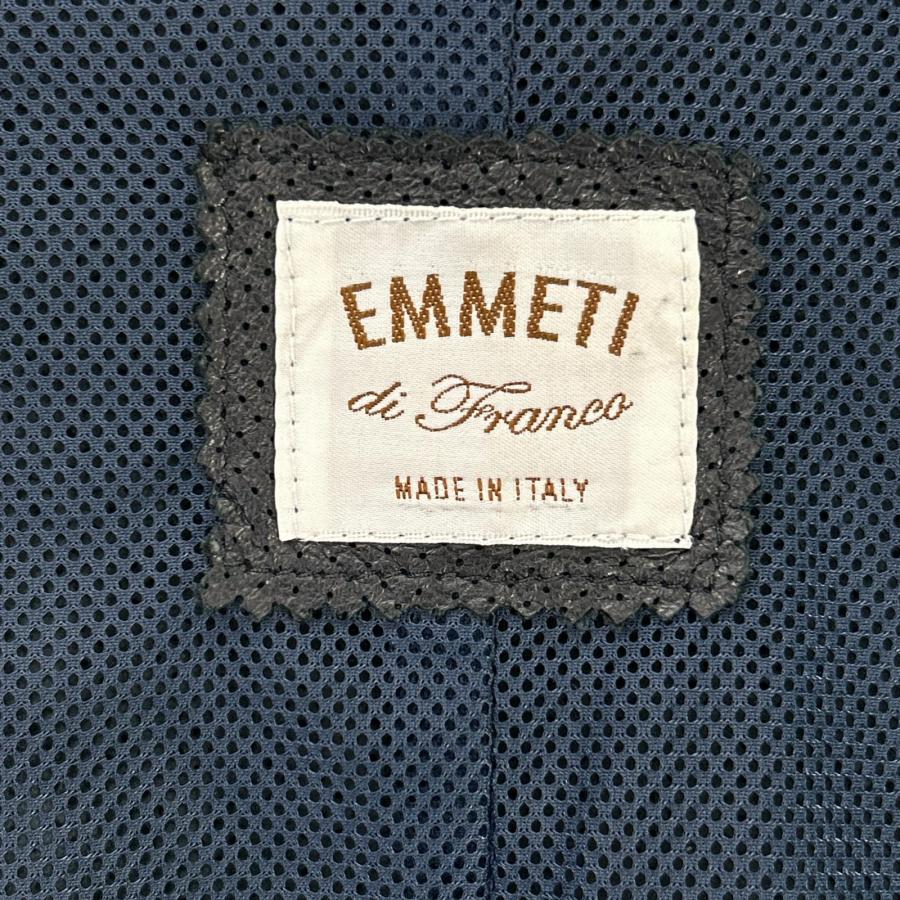 EMMETI エンメティー ブラック パンチング レザー ジャケット 50