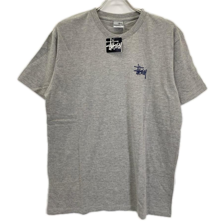 STUSSY（ステューシー） グレー コットン ロゴ Tシャツ S メンズ