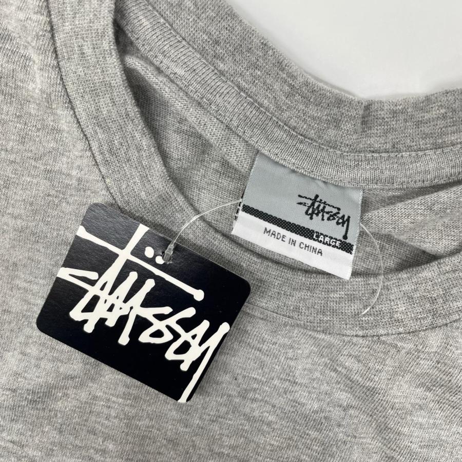 STUSSY（ステューシー） グレー コットン ロゴ Tシャツ S メンズ
