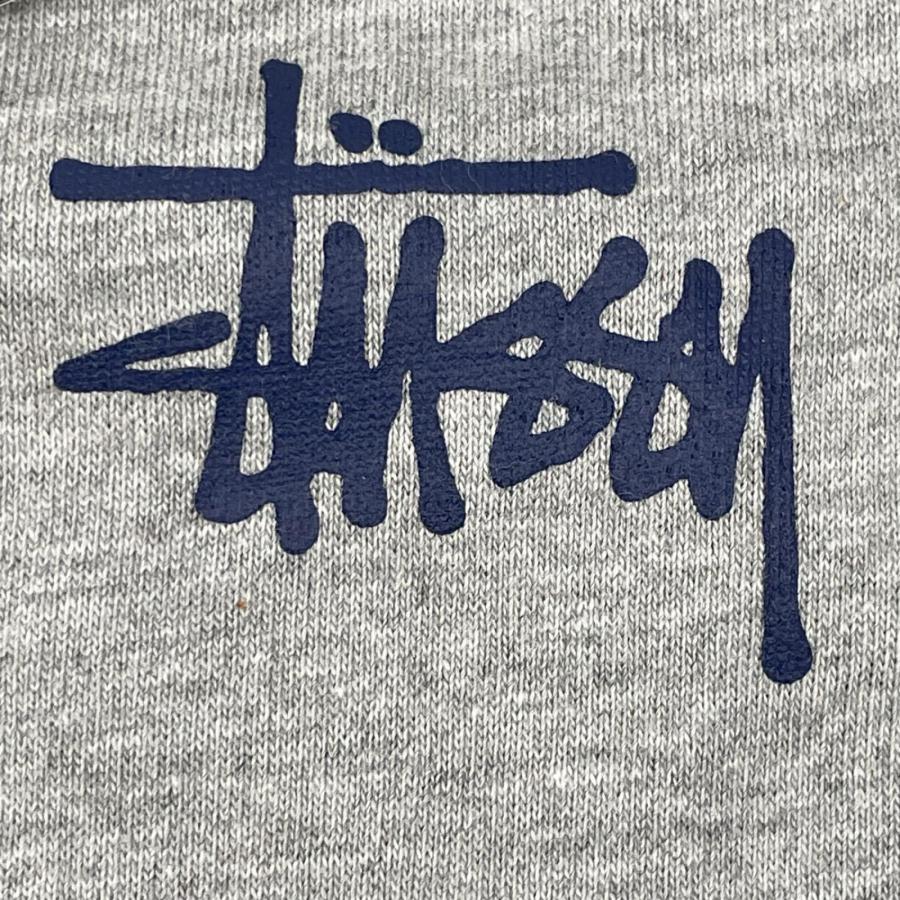 STUSSY（ステューシー） グレー コットン ロゴ Tシャツ S メンズ