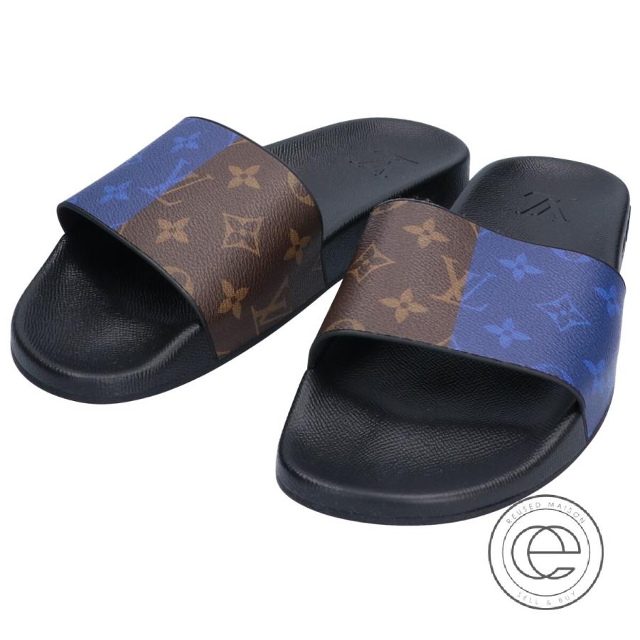 新品同様 Louis Vuitton ルイ ヴィトン ウォーターフロント ライン ミュール モノグラム スプリット シャワーサンダル 7 メンズ ブランドショップエコスタイル 通販 Yahoo ショッピング