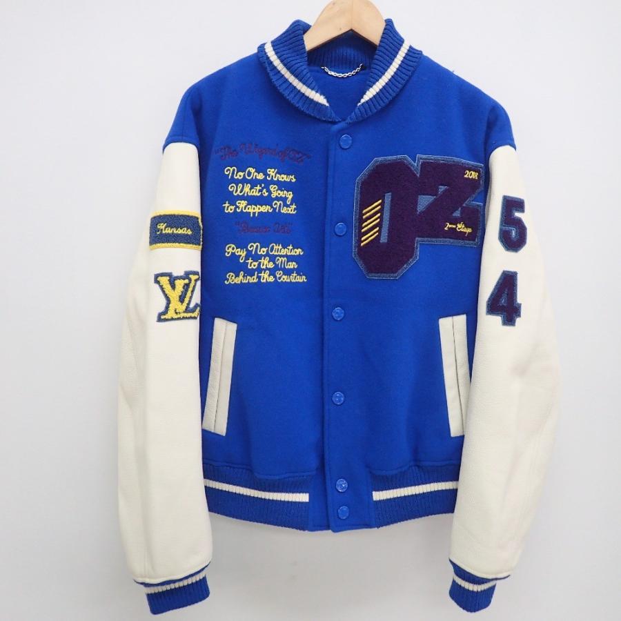 美品 正規 19年 Louis Vuittonルイヴィトン Hgl63wjnu ヴァージル アブロー Ozワッペン アームレザー 切替 スタジャン48 メンズ ブランドショップエコスタイル 通販 Yahoo ショッピング